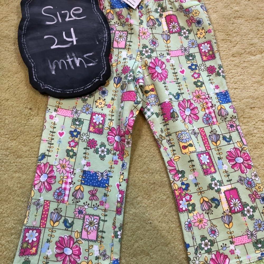 The Children's Place Floral Kids Bottoms - Green and Pink